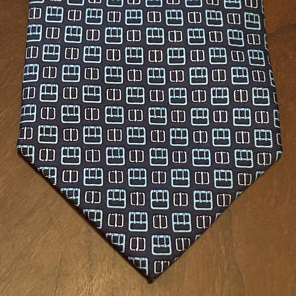 J McLaughlin Blue 100% Silk Men’s Neck Tie Made In China